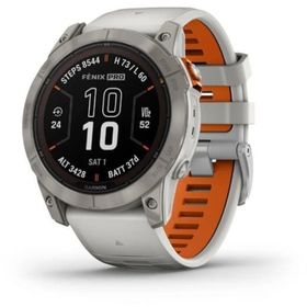 Garmin Fenix 7X Pro Sapphire Solar Edition Titanyum Beyaz Turuncu Akıllı Saat