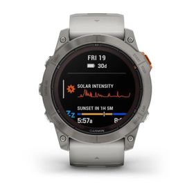 Garmin Fenix 7X Pro Sapphire Solar Edition Titanyum Beyaz Turuncu Akıllı Saat