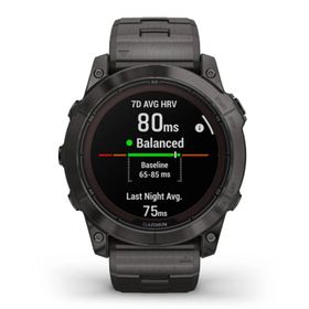 Garmin Fenix 7X Pro Sapphire Solar Karbon Gri DLC Titanyum Kayışlı Akıllı Saat