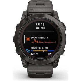 Garmin Fenix 7X Pro Sapphire Solar Karbon Gri DLC Titanyum Kayışlı Akıllı Saat