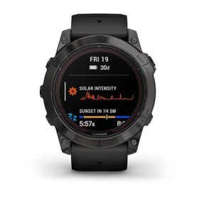 Garmin Fenix 7X Pro Sapphire Solar Karbon Gri DLC Titanyum Kayışlı Akıllı Saat