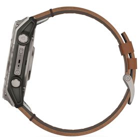 Garmin Fenix 8 Sapphire Karbon Gri 51 mm DLC Titanyum Deri Akıllı Saat