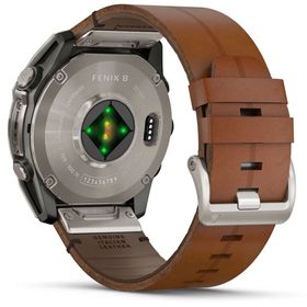 Garmin Fenix 8 Sapphire Karbon Gri 51 mm DLC Titanyum Deri Akıllı Saat