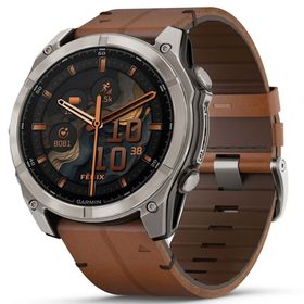 Garmin Fenix 8 Sapphire Karbon Gri 51 mm DLC Titanyum Deri Akıllı Saat
