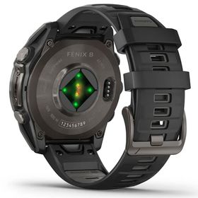 Garmin Fenix 8 Sapphire Karbon Gri DLC Titanyum 47 mm Siyah Akıllı Saat