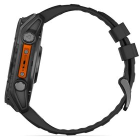 Garmin Fenix 8 Slate Gri 51 mm Silikon Siyah Akıllı Saat