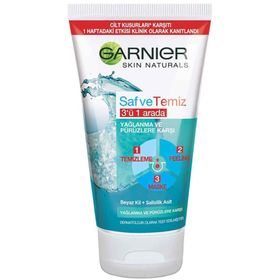 Garnier 150 ml Saf Temiz 3 In 1 Arada Temizleyici Maske