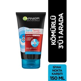 Garnier 150 ml Saf ve Temiz Kömürlü Siyah Nokta Karşıtı Kömürlü Peeling