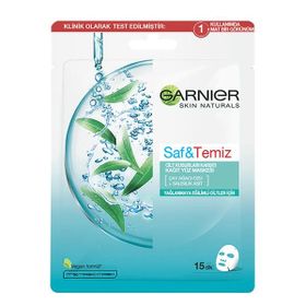 Garnier 23 gr Saf Temiz Cilt Kusurları Karşıtı Kağıt Yüz Maskesi