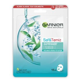 Garnier 23 gr Saf Temiz Cilt Kusurları Karşıtı Kağıt Yüz Maskesi