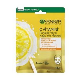 Garnier 28 gr C Vitamini Parlaklık Verici Kağıt Yüz Maskesi