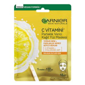 Garnier 28 gr C Vitamini Parlaklık Verici Kağıt Yüz Maskesi