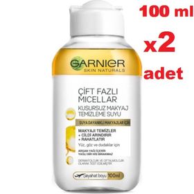 Garnier 2x100 ml Micellar Çift Bazlı Makyaj Temizleme Suyu