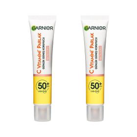 Garnier 2x40 ml C Vitamini Parlak Günlük Uv Korumalı Güneş Yüz Kremi Spf50 Işıltılı Doku Cilt Bakım Seti