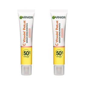 Garnier 2x40 ml C Vitamini Parlak Günlük Uv Korumalı Güneş Yüz Kremi Spf50 Işıltılı Doku Cilt Bakım Seti