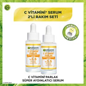 Garnier 30 ml 2'li Ayna Hediyeli Set C Vitamini Parlak Süper Aydınlatıcı Serum