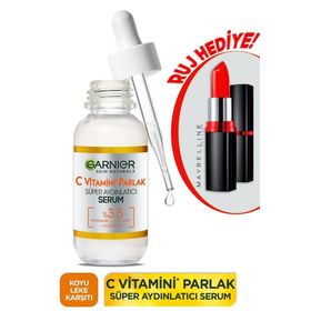 Garnier 30 ml + Maybelline Color Show Ruj Hediye C Vitamini Parlak Süper Aydınlatıcı Serum