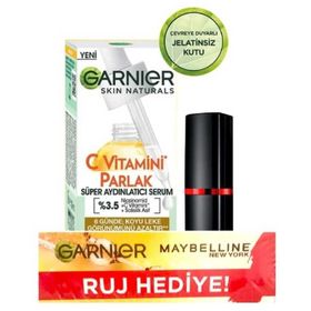 Garnier 30 ml + Maybelline Color Show Ruj Hediye C Vitamini Parlak Süper Aydınlatıcı Serum