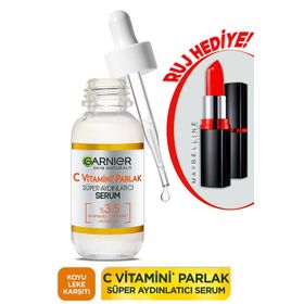 Garnier 30 ml + Maybelline Color Show Ruj Hediye C Vitamini Parlak Süper Aydınlatıcı Serum
