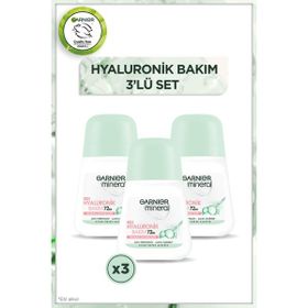 Garnier 3'lü Mineral Hyaluronik Bakım Roll-On Seti