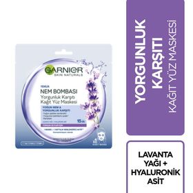 Garnier 43 gr Nem Bombası Yorgunluk Karşıtı Kağıt Yüz Maskesi