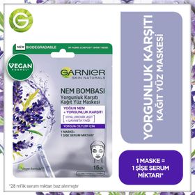 Garnier 43 gr Nem Bombası Yorgunluk Karşıtı Kağıt Yüz Maskesi