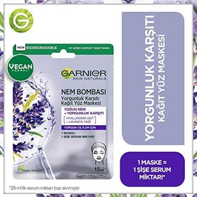 Garnier 43 gr Nem Bombası Yorgunluk Karşıtı Kağıt Yüz Maskesi