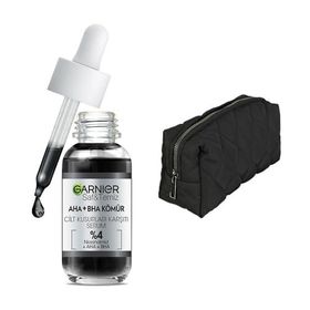 Garnier Aha Bha Cilt Kusurları Karşıtı Siyah Niasinamid Peeling Etkili 30 ml Serum ve Çanta