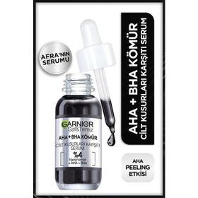 Garnier Aha Bha Cilt Kusurları Karşıtı Siyah Niasinamid Peeling Etkili 30 ml Serum ve Çanta
