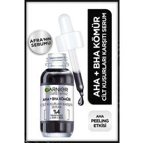 Garnier Aha Bha Cilt Kusurları Karşıtı Siyah Niasinamid Peeling Etkili 30 ml Serum ve Çanta