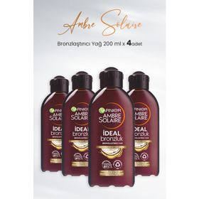 Garnier Ambre Solaire Ideal Bronzluk 4x200 ml Bronzlaştırıcı Yağ