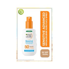 Garnier Ambre Solaire Sensitive SPF50+ 150 ml Advanced Hipoalerjenik Güneş Koruyucu Sprey