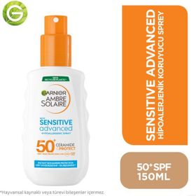 Garnier Ambre Solaire Sensitive SPF50+ 150 ml Advanced Hipoalerjenik Güneş Koruyucu Sprey