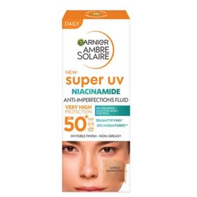 Garnier Ambre Solaire Super UV Niasinamid Cilt Kusurları Karşıtı Günlük SPF50+ 40 ml Güneş Koruyucu Fluid Krem