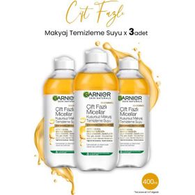 Garnier Argan Çift Fazlı 3x400 ml Micellar Makyaj Temizleme Suyu