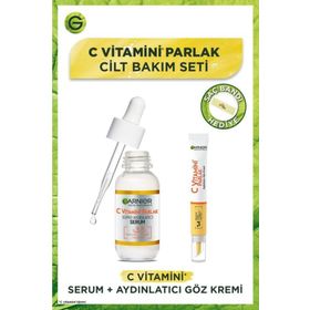 Garnier C Vitamini Parlak Süper Aydınlatıcı Serum 30 ml ve Garnier C Vitamini Parlak Aydınlatıcı Göz Kremi