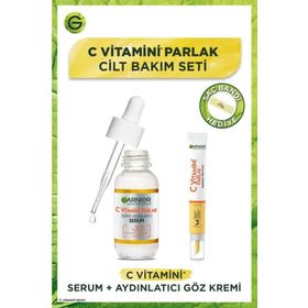 Garnier C Vitamini Parlak Süper Aydınlatıcı Serum 30 ml ve Garnier C Vitamini Parlak Aydınlatıcı Göz Kremi