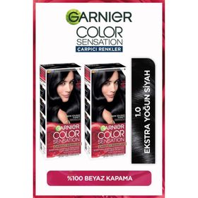 Garnier Çarpıcı Renkler 2'li 1.0 Ekstra Yoğun Siyah Saç Boyası