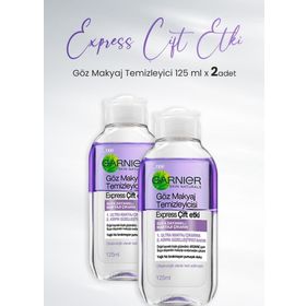 Garnier Express Çift Etkili 2x125 ml Göz Makyaj Temizleyicisi