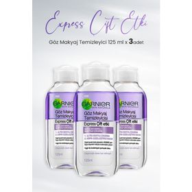 Garnier Express Çift Etkili 3x125 ml Göz Makyaj Temizleyicisi