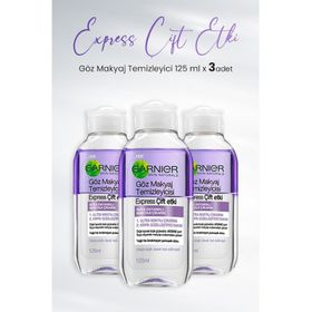 Garnier Express Çift Etkili 3x125 ml Göz Makyaj Temizleyicisi