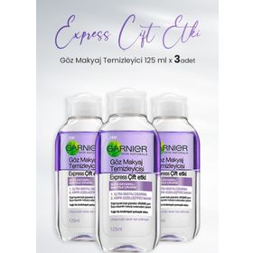 Garnier Express Çift Etkili 3x125 ml Göz Makyaj Temizleyicisi