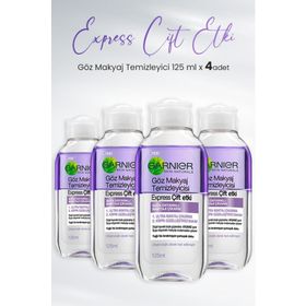Garnier Express Çift Etkili 4x125 ml Göz Makyaj Temizleyicisi