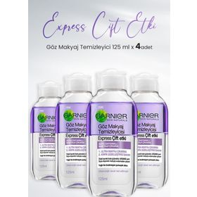 Garnier Express Çift Etkili 4x125 ml Göz Makyaj Temizleyicisi