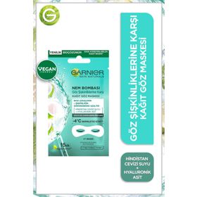 Garnier Hindistan Cevizi Suyu Özlü Göz Altı Torbalarına Karşı Kağıt Göz Maskesi