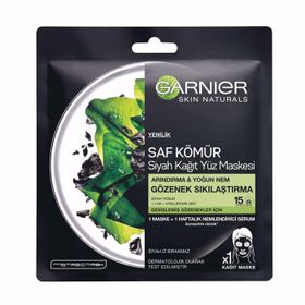 Garnier Kömürlü Kağıt Siyah Yosun Yüz Maskesi