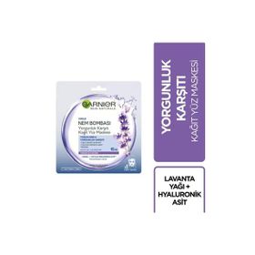 Garnier Lavanta Yağı ve Hyaluronik Asit İçeren Yorgunluk Karşıtı Kağıt Yüz Maskesi