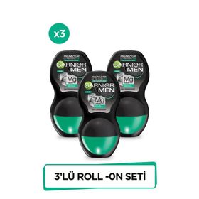 Garnier Men Magnezyum Ultra Kuru 3x50 ml Roll-On Deodorant