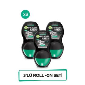 Garnier Men Magnezyum Ultra Kuru 3x50 ml Roll-On Deodorant