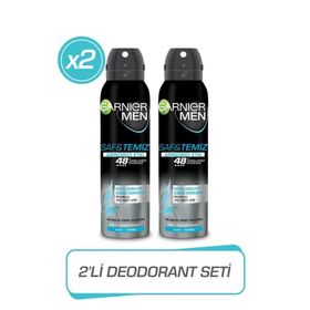 Garnier Men Saf ve Temiz 2x150 ml Sprey Deodorant